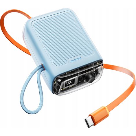 INNOSTYLE MINI POWERBANK 10000MAH 2X USB-C TIPO C 33W CABLE USB-C AMPLIABLE (1/5)