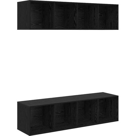 Maison Exclusive - Ensemble meuble TV 2 pcs Chêne noir 37 x 37 x 142,5 cm