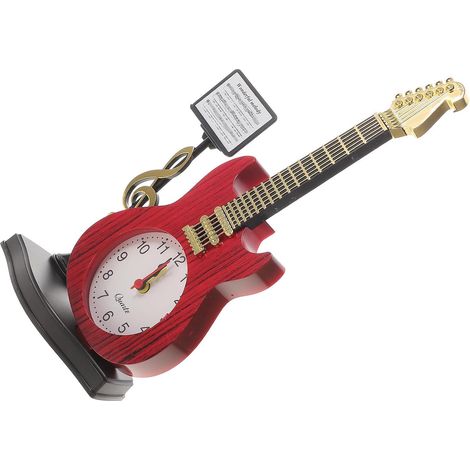 Ornement de Musique Stable Plastique Rouge en Base Table Décoratif de Réveil D'instrument Vintage pour Bar et Restaurant (1/5)