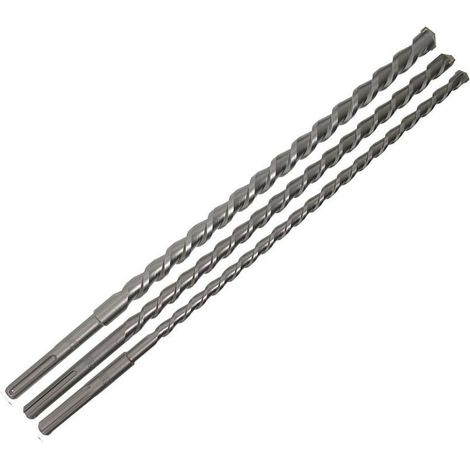Foret SDS-MAX - Carbure De Tungstène - 600 mm - Pour Béton Armé - 16 mm 20 mm 26 mm - Lot De 3 (1/2)