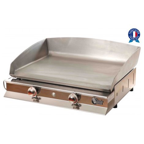 FERIA Griglia a gas a 2 fuochi - Piastra e mobile in acciaio inox - FE22F (1/2)
