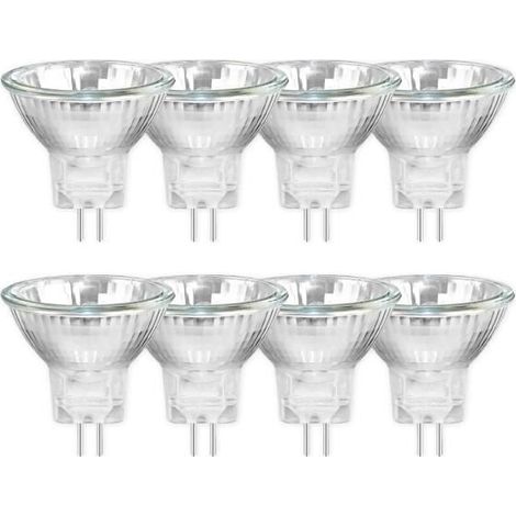 Pack de 8 MR11 12V 20W Ampoules Halogènes GU4, Dimmable Projecteur, 250LM, Ampoule halogène à spot, Blanc Chaud 2700K, 30 °Faisceaux (1/4)