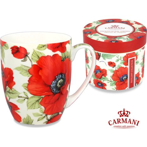 Taza de porcelana Camio Maki para té, café, flores, regalo (1/3)