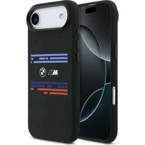 BMW M Silikonhülle mit horizontaler Linie und MagSafe-Funktion für iPhone Air, Schwarz (1/5)