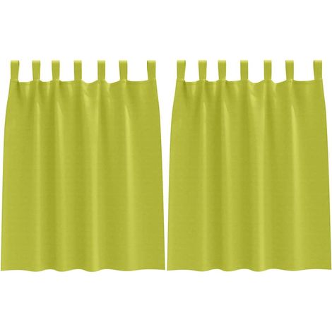 Maison Exclusive - Rideaux occultants avec anneaux 2 pcs Vert 140 x 140 cm