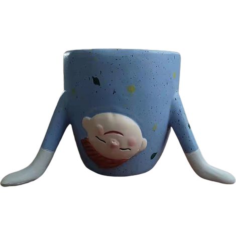 Figurine fille résine décorative pour jardin (boîte), bleue, comme sur l'image (1/4)