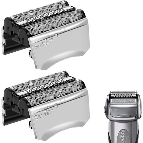 Replacement shaver heads for Series 5 53B compatible with Braun Series 5/6 shavers 5020cs 5018s 5035s 5049cs 5050cs 6020s 6040cs (2PCS 53B) (1/4)