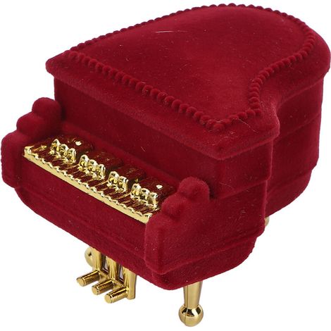 Boîte à bijoux portable en forme de piano pour boucles d'oreilles, colliers et bagues - Idéal pour voyage et cadeau