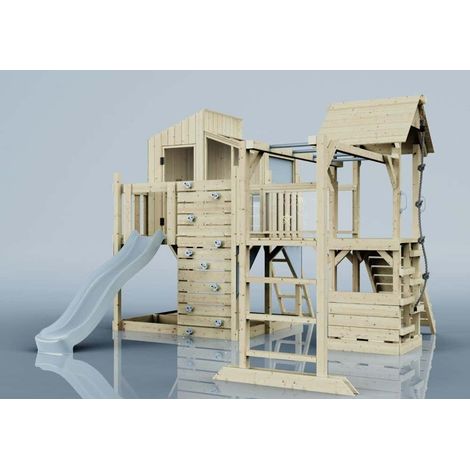 Polarplay Spielturm Ludvig aus Holz in Blau (1/4)