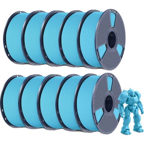 Filamento per stampante 3D, materiale ecologico, stampe resistenti, azzurro cielo (1/2)