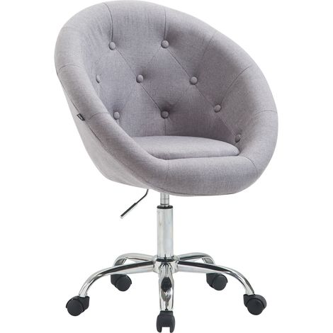 Sgabello da lavoro London V2 in tessuto grigio