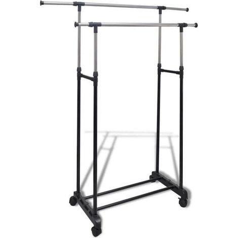 ®Portant à vêtements réglable - L 84-150 x P 42 x H 108-170 cm (1/4)
