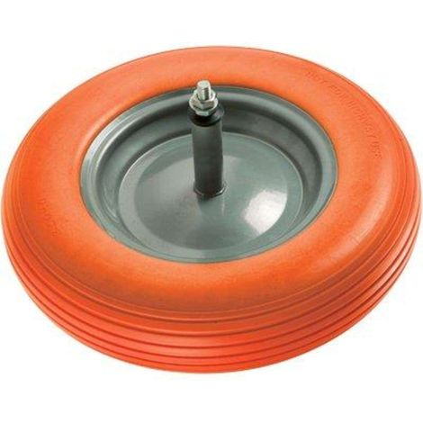 RUOTA PU ANTIFORO X CARRIOLA WORKIT - 3,50X8" DISCO METALLO ASSE MM 12X260