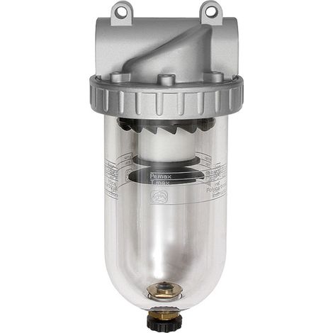 Riegler Filter »Standard«, mit Polycarbonatbehälter, 60 µm, BG 5, G 2 (1/4)