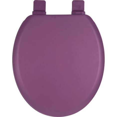 Abattant de WC avec noyau en bois, mat, doux au toucher, ultra lisse (sans peau d'orange), système d'abaissement automatique et fermeture rapide (Easy Clean), en forme de O, espacement des trous 155 (1/5)