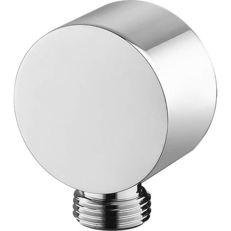 Soavoa Coude Douche Laiton Massif Chromé Raccord Mural 1/2 Pouce Salle De Bain Élégant Durable Lot De 1 (1/5)