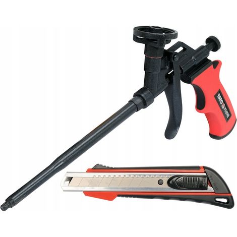 Pistola per metallo Yato per montaggio su schiuma PTFE + taglierina per carta da parati 18 mm (1/5)