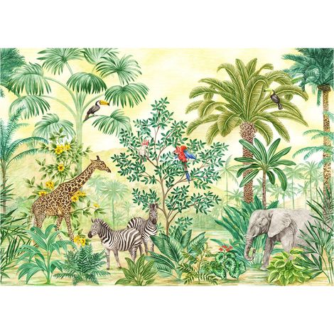 Komar Wandtapete - Jungle Adventure - 250 x 350 cm - Vlies Digitaldruck - für Kinderzimmer