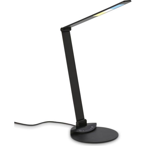 Lampe de bureau LED, lampe de bureau pivotante, tactile, CCT, dimmable, argent e, 6W Briloner