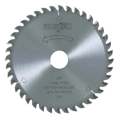 MAFELL 120MM TCT CIRCULAR SAW BLADE 40T (1/2)