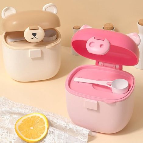 Dispenser per latte artificiale in 2 pezzi, dispenser portatile per latte artificiale, contenitore per latte in polvere, brocca per latte in polvere (1/5)