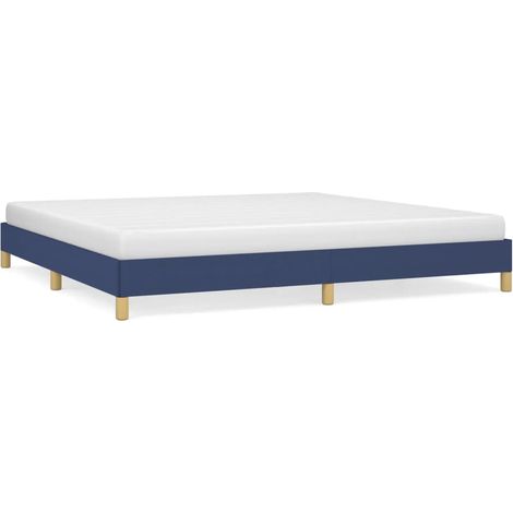 Maison Exclusive - Cadre de lit sans matelas bleu 200x200 cm tissu