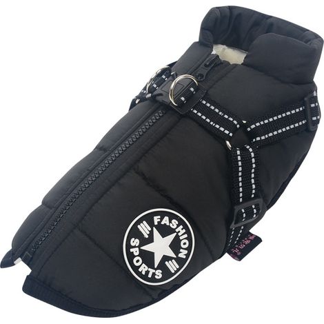 Vêtements d'automne et d'hiver pour chiens Vêtements rembourrés en coton chaud imperméable pour animaux de compagnie(M) (1/5)