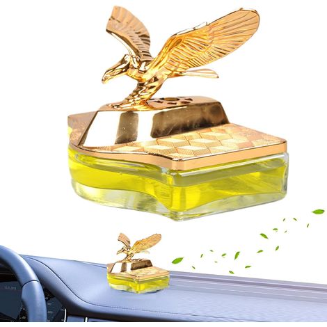 Ornement de la figurine Eagle Fais de voiture Faisisseur d'air de conception d' électroplate avec parfum de longue durée de 65 ml et de 3,66 pouces de taille pour le tableau de bord de la v (1/5)