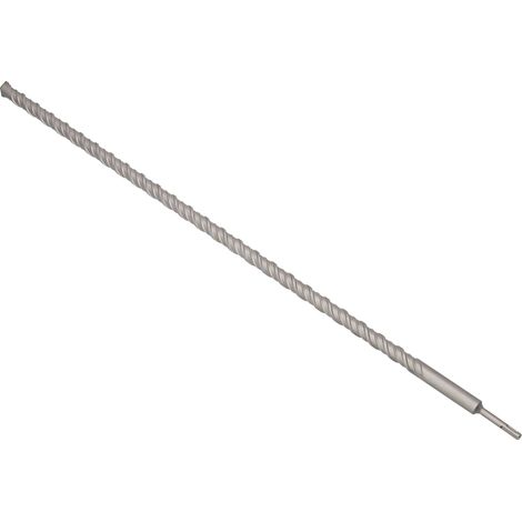KOTARBAU® Kotarbau® Foret Beton Sds Plus 26x1000mm - Meche Beton - Pointe en Carbure Foret Béton - Foret Perforateur - Foret Hélicoïdal Pour Pierre Kvs - en Acier 40Cr - Argent (1/5)