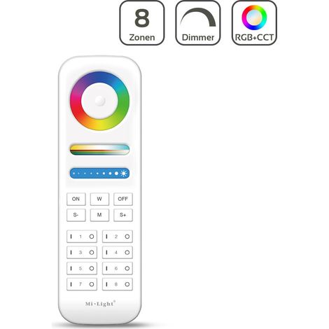 MiBoxer RGB+CCT Fernbedienung 8 Zonen Dimmen Schalten Farbsteuerung FUT089 - Farbe: weiß (1/5)