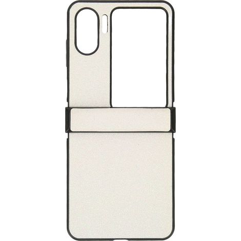 Weiße Hülle für Oppo Find N2 Flip, glitzernde Abdeckung mit Klappbildschirm, perfekte Passform, verschleißfest, leicht zu reinigen. (1/5)