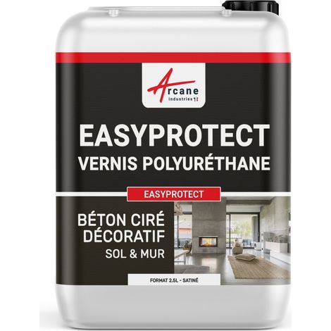 Vernis, béton, décoratif, sol, mur, polyuréthane, pu : Easyprotect - 25 m² - ARCANE INDUSTRIES