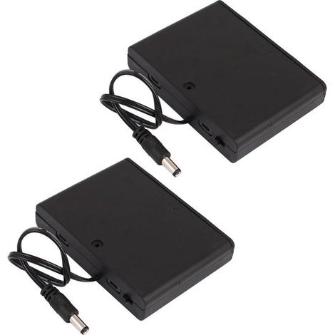 Allecto plus - Portapilas para 9 V y 6 pilas AA con conector CC y carcasa cerrada (1/5)
