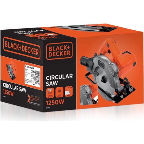 BLACK+DECKER CS1250L-QS Sierra circular con cable de 1250W