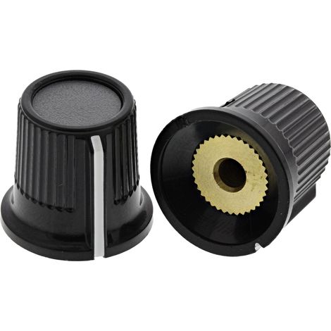 Bouton de potentiomètre RS PRO, Axe de 3.2mm, Diamètre de 16mm, Vis sans tête