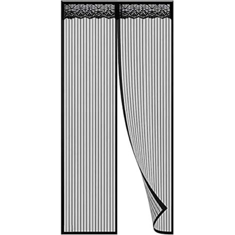 Moustiquaire de porte magnétique 90 x 200 cm – Filet à mailles polyester – Fermeture aimantée – Installation sans perçage (1/3)