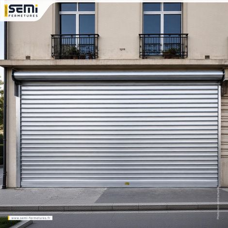Semi Fermetures – Rideau métallique à motorisation tubulaire SF 330 – L6000 – H2800 – Lames pleines 8/10ème (1/2)
