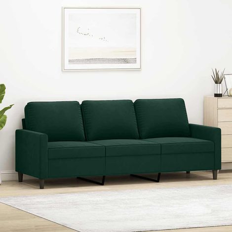 3-Sitzer-Sofa Dunkelgrün 180 cm Samt