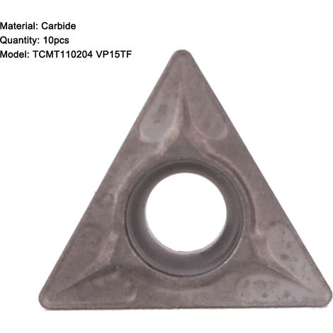 10 Stück TCMT110204 VP15TF CNC-Hartmetalleinsätze zum Drehen von Edelstahl (1/5)