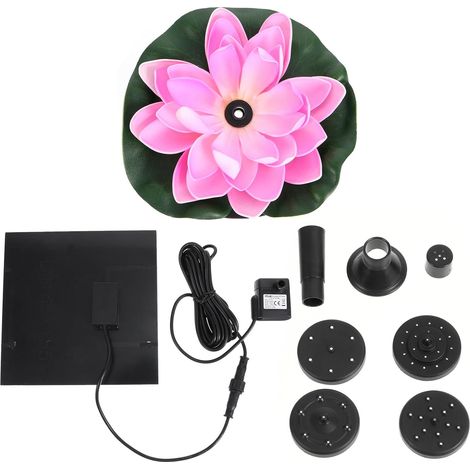 Fontaine Solaire de Jardin de Lotus Pompe à Eau Solaire Flottante pour Bassin et Étang Décoration Extérieure Écologique pour Patio et Jardin Silencieuse (1/5)