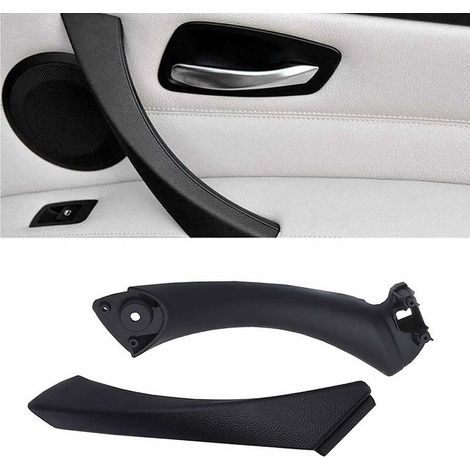 Compatible con la manilla de la puerta de los Serie 3 E90/E91/E92/E93, manilla de la puerta del pasajero derecha + cubierta exterior (compatible con Serie 3 E90/E91 323 325 328 330 335)