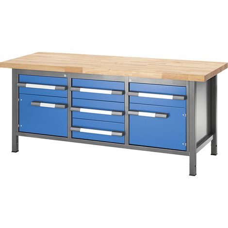 eurokraft pro, Établi réglable en hauteur, sur piétement, 5