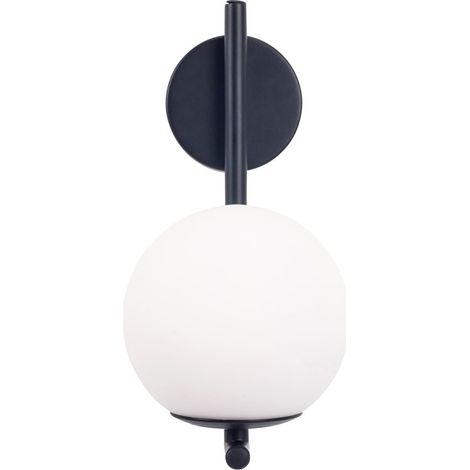 Lampada da parete Sfera Lamapara di forma ovale in nero per lampadina G9