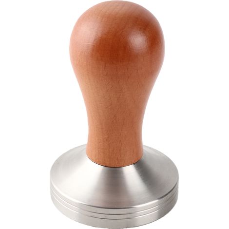 Espressowaage aus Holz und Edelstahl mit flacher Basis (58 mm) (1/5)
