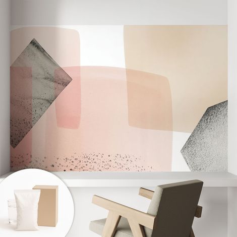 Papier peint intissé mural pour salon chambre à coucher tendance et originale - Colle incluse gratuite Silhouettes délicates 104x70 cm (1/5)