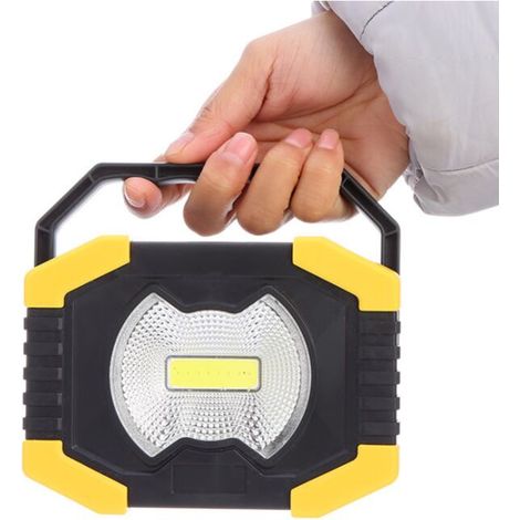 Lumière de travail jaune lampe de camping portable lampe de camping éblouissante extérieure portable 20WCOB (1/5)