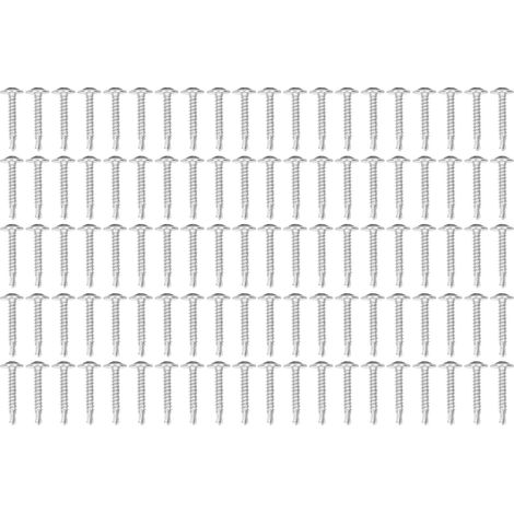 Vis à bois autoforeuses 100 pièces, tête fraisée cruciforme, rondelle intégrée, inox 410, fixation quincaillerie 4,2 x 32 mm (1/5)