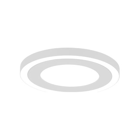 Plafoniera LED, plastica, bianco opaco, 20x4x20 cm, Carus (1/4)