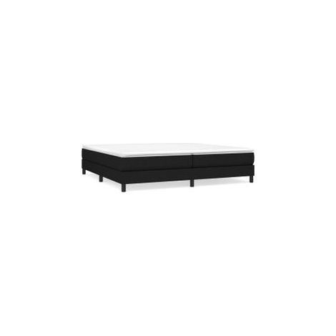 Sommier à lattes de lit avec matelas Noir 200x200 Tissu (1/5)