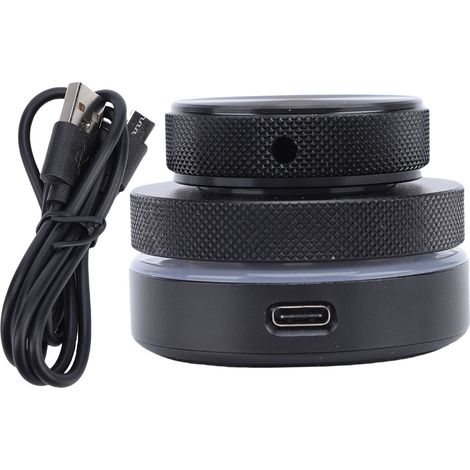 Bouton rotatif personnalisé avec contrôleur de Volume de rotation de page lumineuse RVB 2.4G BT USB C connexion filaire prise en charge pour Windows noir (1/5)